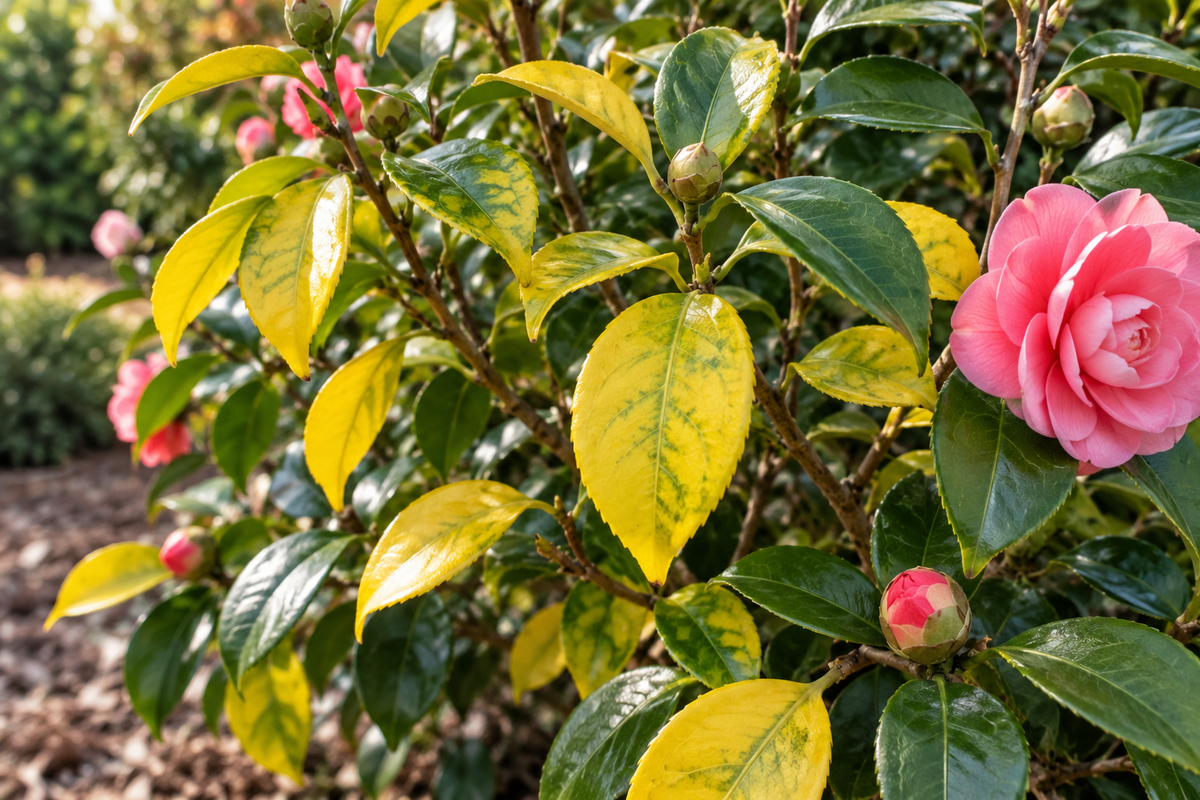 Camélia aux feuilles jaunes : causes, diagnostic et solutions