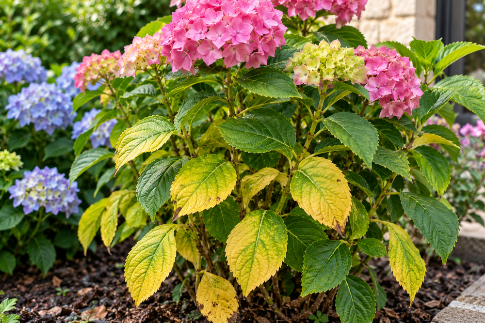 Pourquoi les feuilles de mon hortensia jaunissent-elles ?