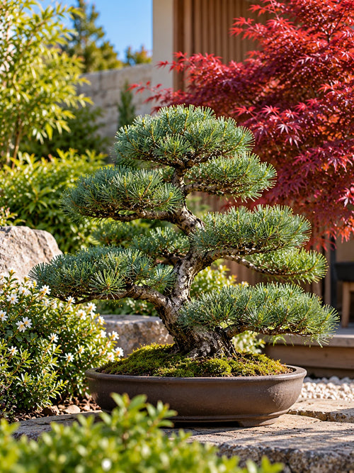 Pin blanc japonais en bonsaï (Pinus parviflora Negishi)