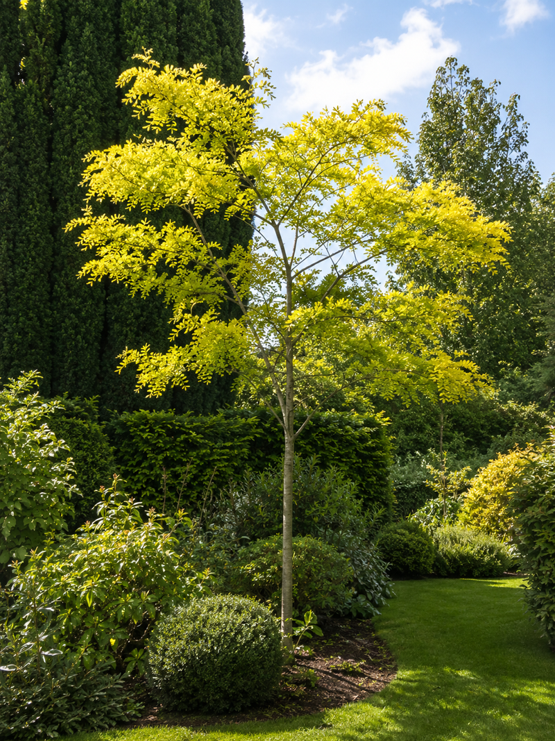 Robinier doré en tige (Robinia pseudoacacia Frisia)