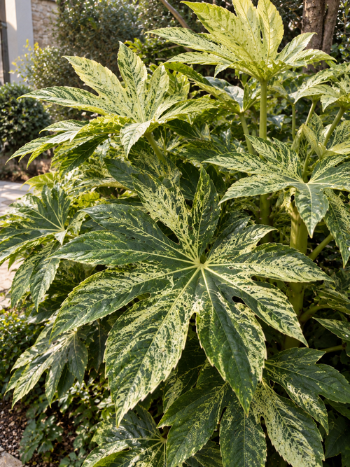 Faux-aralia panaché (Fatsia Japonica 'Spider's Web')