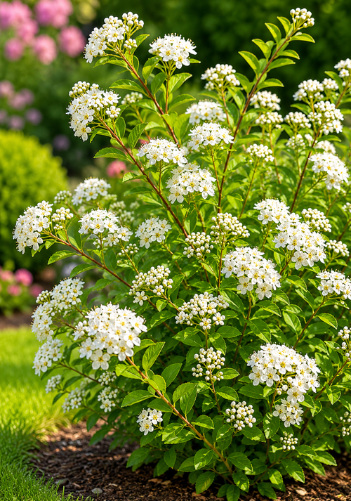 Spirée du Japon blanc