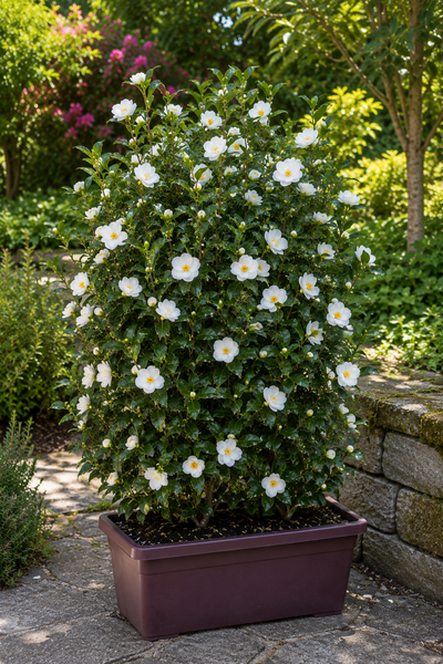 Camélia d'Automne en jardinière