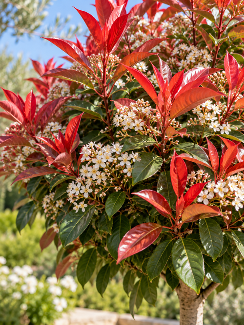 Photinia x fraseri 'Red Robin' en demi-tige
