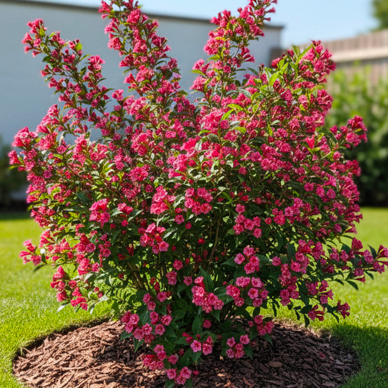 Weigelia à fleurs rouges