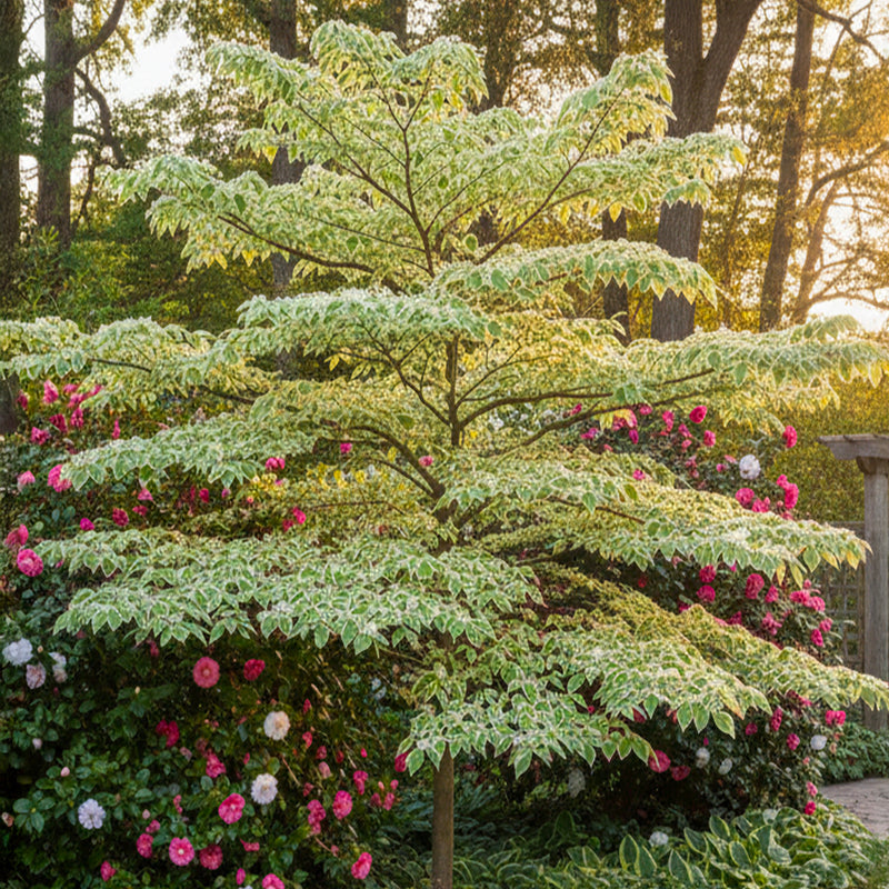 Cornouiller des Pagodes panaché (Cornus controversa Variegata)