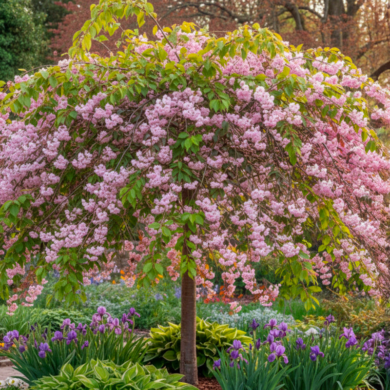 Cerisier Japonais pleureur à fleurs (Prunus Serrulata Kiku Shidare zakura)