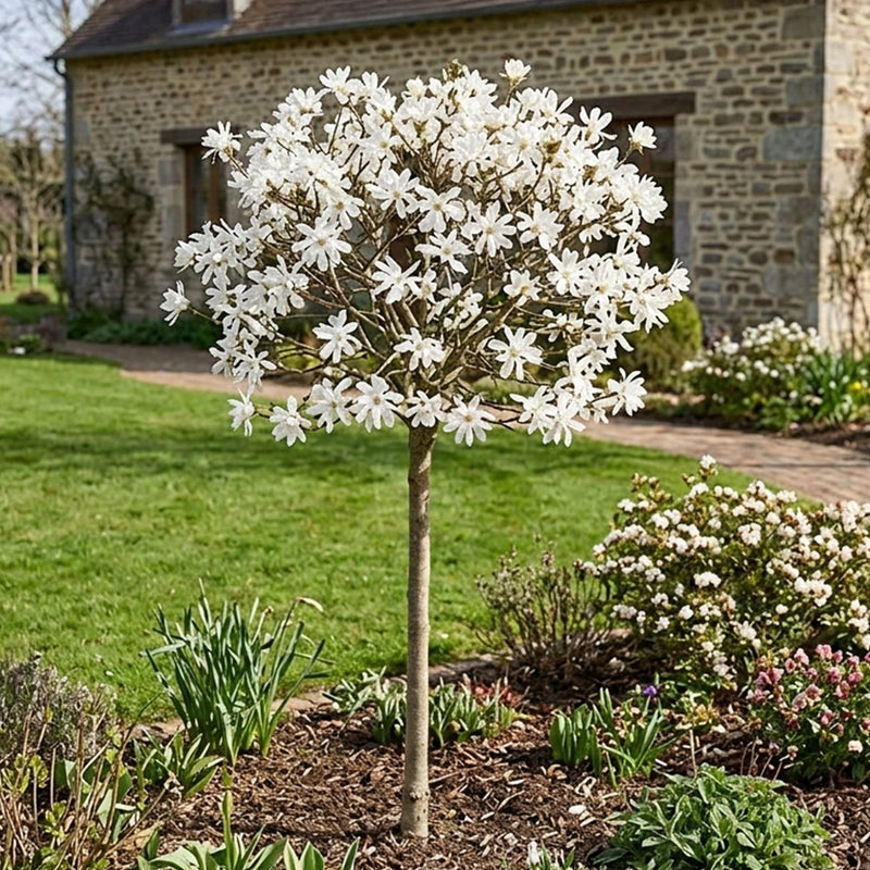 Magnolia à fleurs blanches étoilées en demi-tige (Magnolia Stellata)