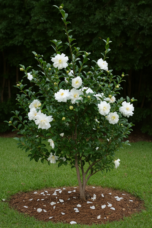 Camélia d'Automne blanc (Camélia Sasanqua)